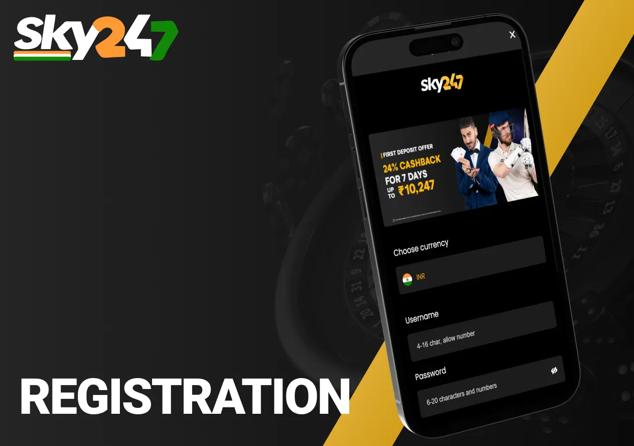 Players in India can create a Sky247 account through a fast and simple registration process.