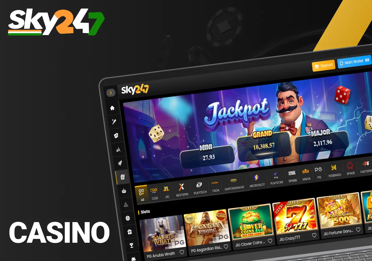 Players in India can enjoy slots, live casino games and classic table games.